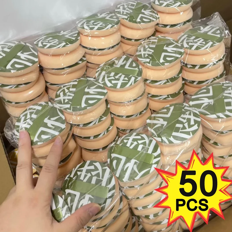 50PCS Wasser Tropfen Luft Kissen Puderquasten Weiche Verdickte Schwamm Gesicht Concealer Foundation Kosmetik Puff Schönheit Kosmetik Werkzeuge