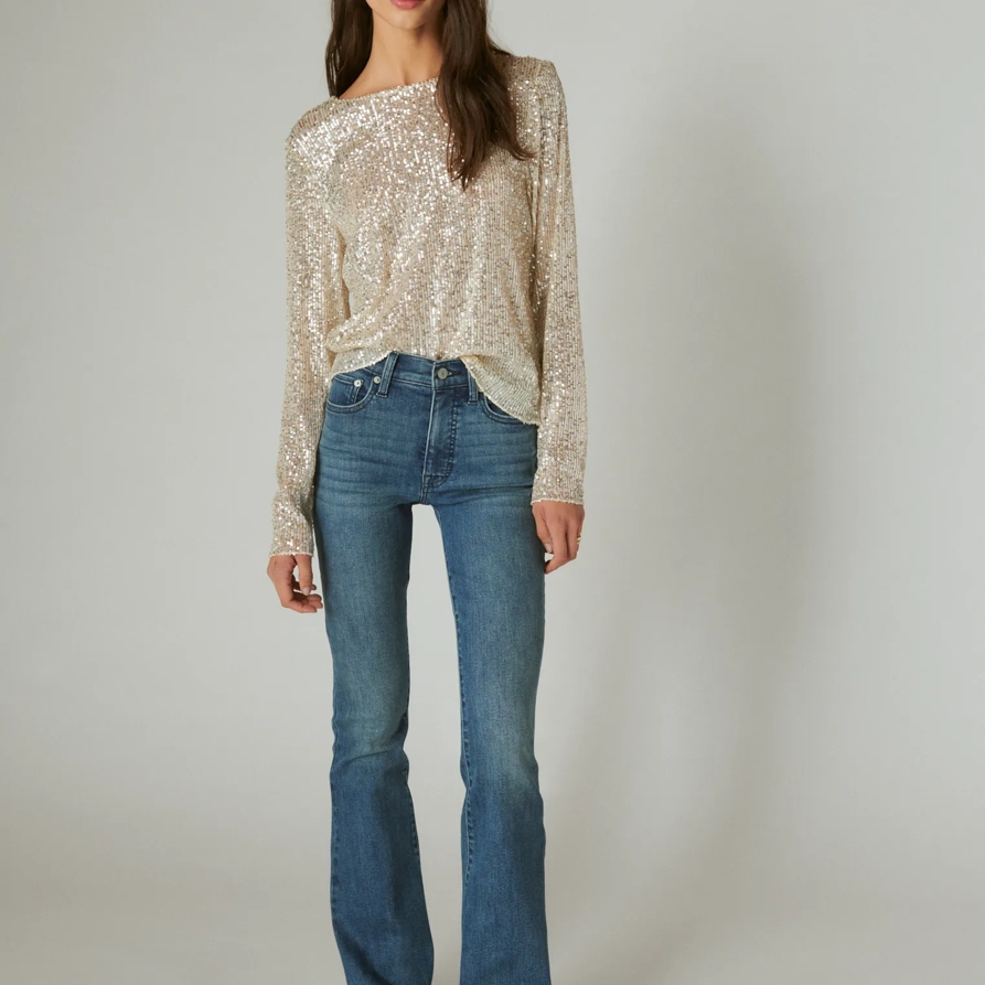 Lucky Brand High Rise Stevie Flare - Women's Pants Denim Flare Flared Jeans in Gemini, Size 29 x 30 - Lucky Brand
