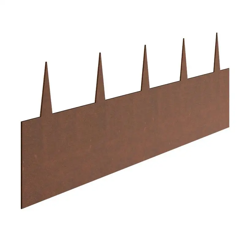 Bordure de pelouse, lot de 6, 1016 x 203,2 mm, palissade de jardin, bordure de parterre de fleurs, bordure de jardin en métal, bordure de jardin flexible, bordure de jardin en forme d'aileron de