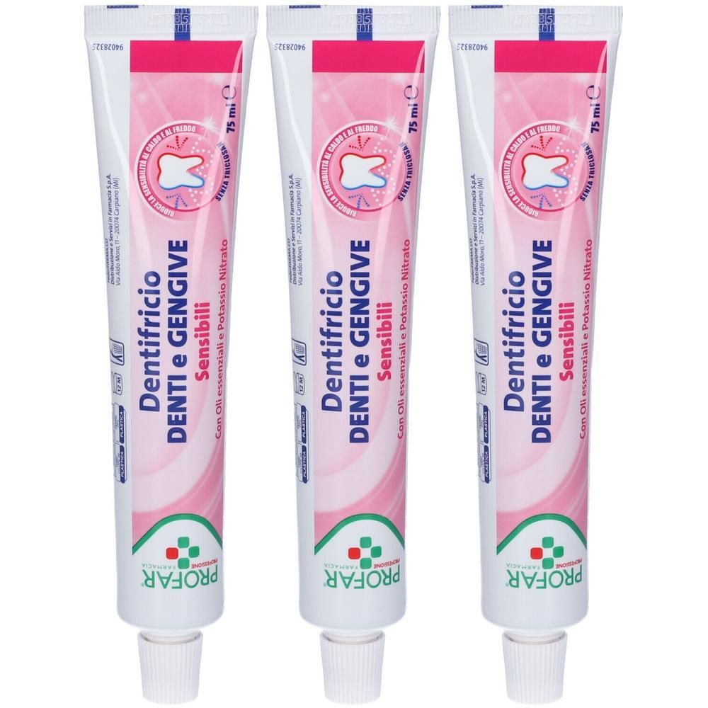 Profar Dentifricio Denti e Gengive Sensibili 3x75 ml