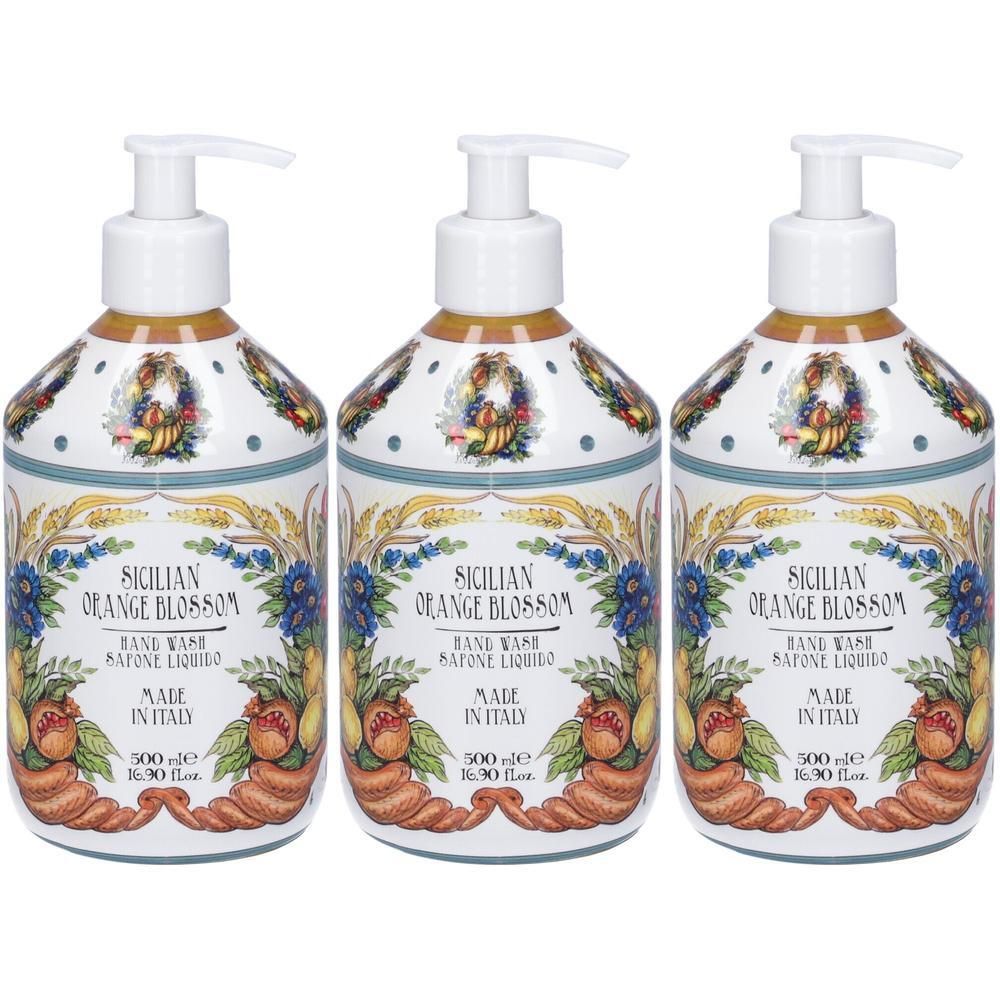Le Maioliche Sapone Liquido Fiori d´Arancio di Sicilia 3x500 ml