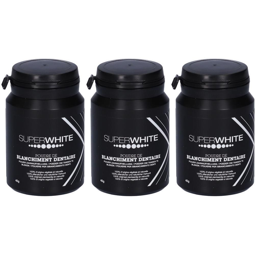 Superwhite Polvere Carbone Attivo Black Edition 3x40 g