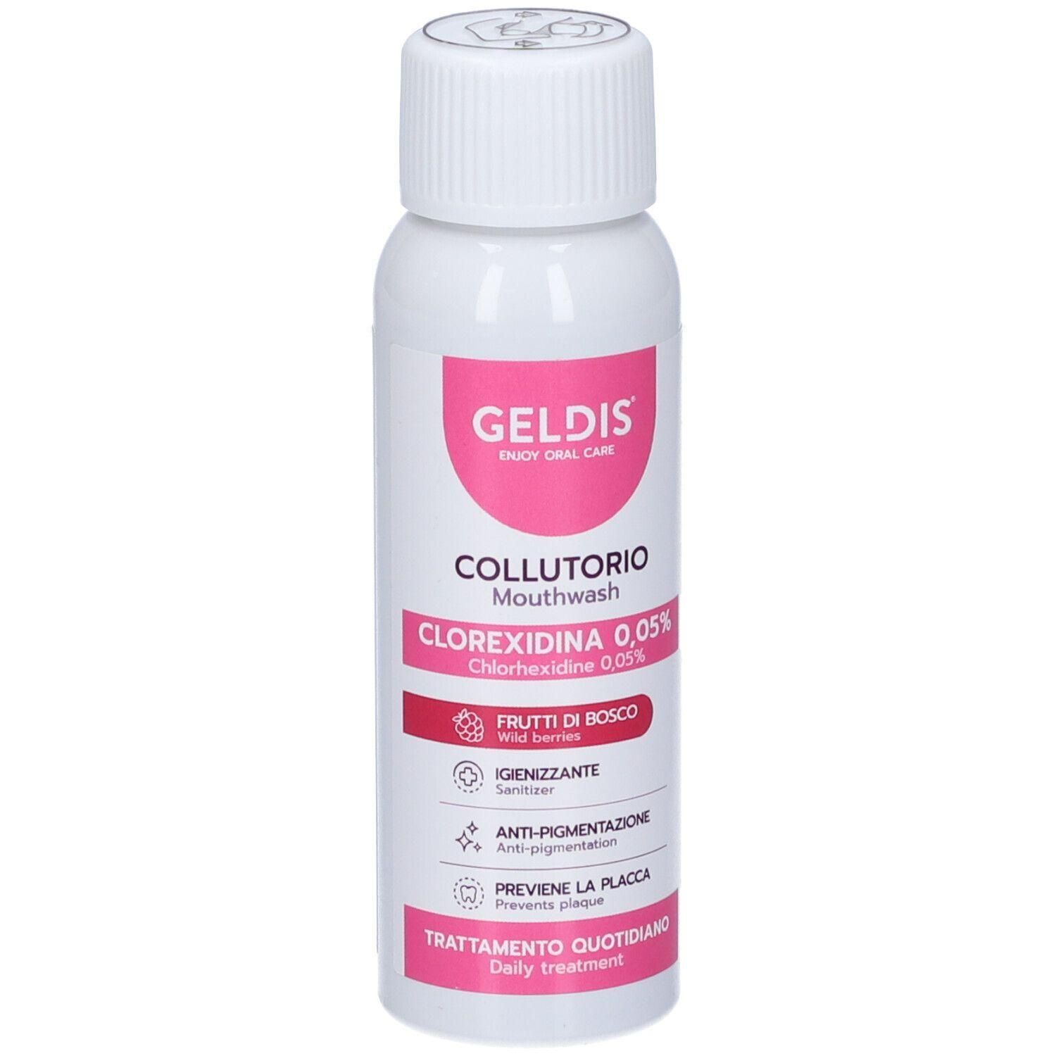 Geldis Collutorio Gusto Frutti di Bosco Clorexidina 0,05% 100ml 4x100