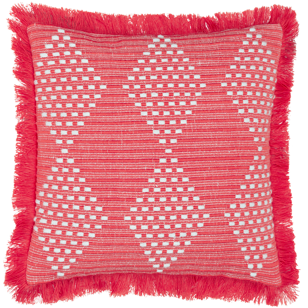 furn. Kadie Outdoor/indoor Woven Filled Cushion - Pink - Size 45 cm x 45 cm | furn. Sale | Discount Designer Brands