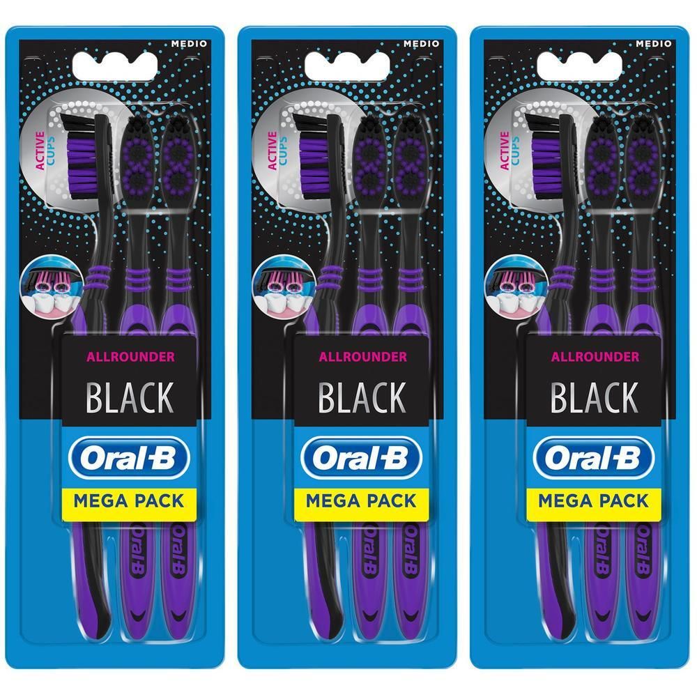 Oralb All Rounder Black Spazzolino Manuale 3 Pezzi 3x3 pz da denti