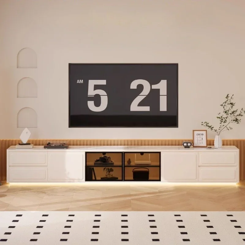 Meuble Tv moderne au sol, meuble de rangement blanc de luxe, Center de divertissement, Meuble Tv, meubles de salon