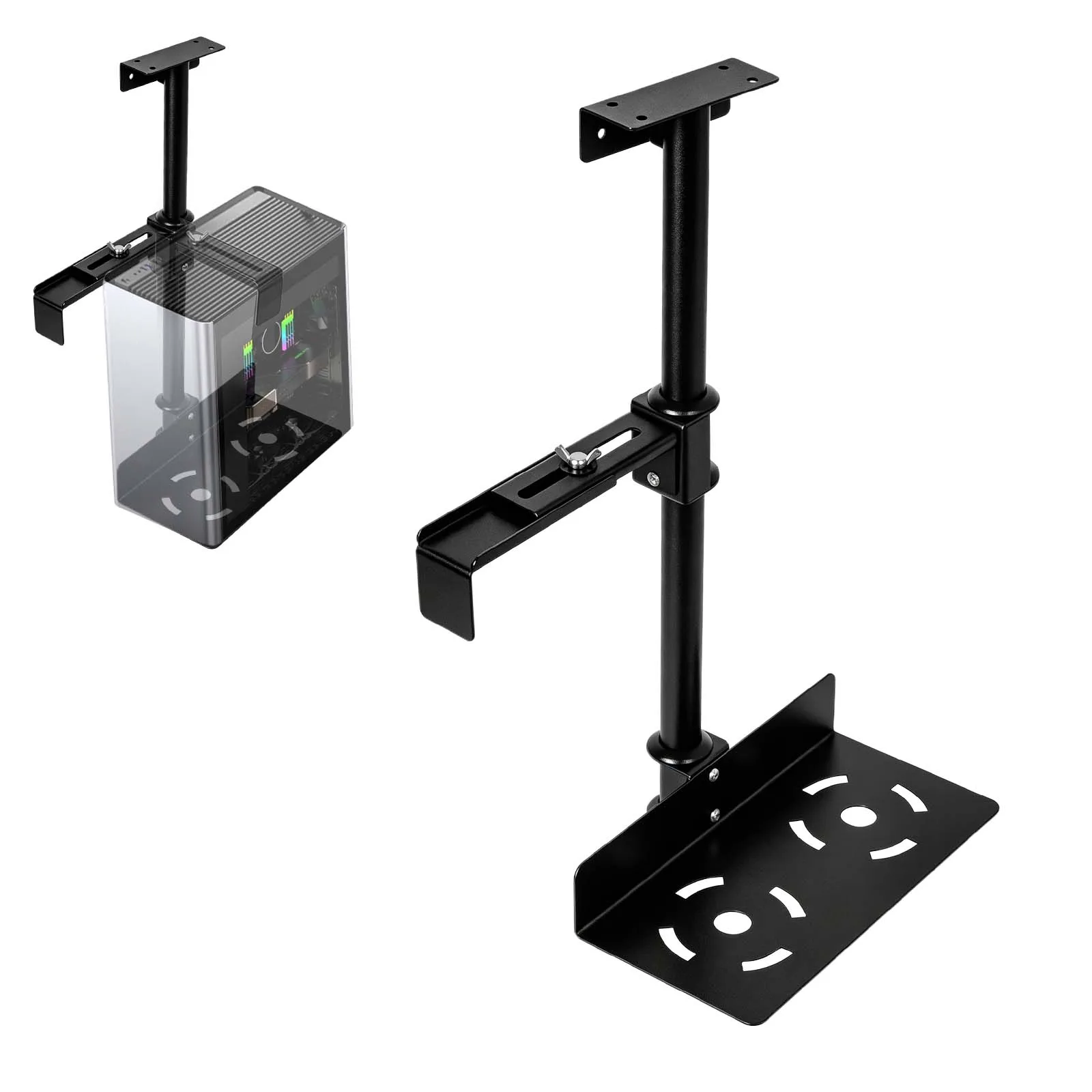 Support pour ordinateur sous le bureau ou support mural latéral pour boîtier d