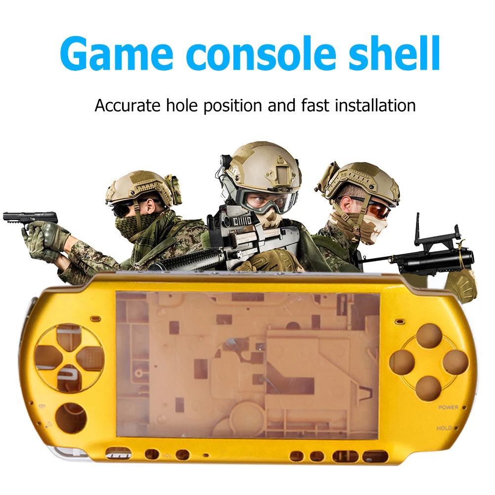 Coque de protection pour console de jeu avec kit de boutons, remplacement de la coque de protection pour console de jeu PSP3000, accessoires pour console de jeu