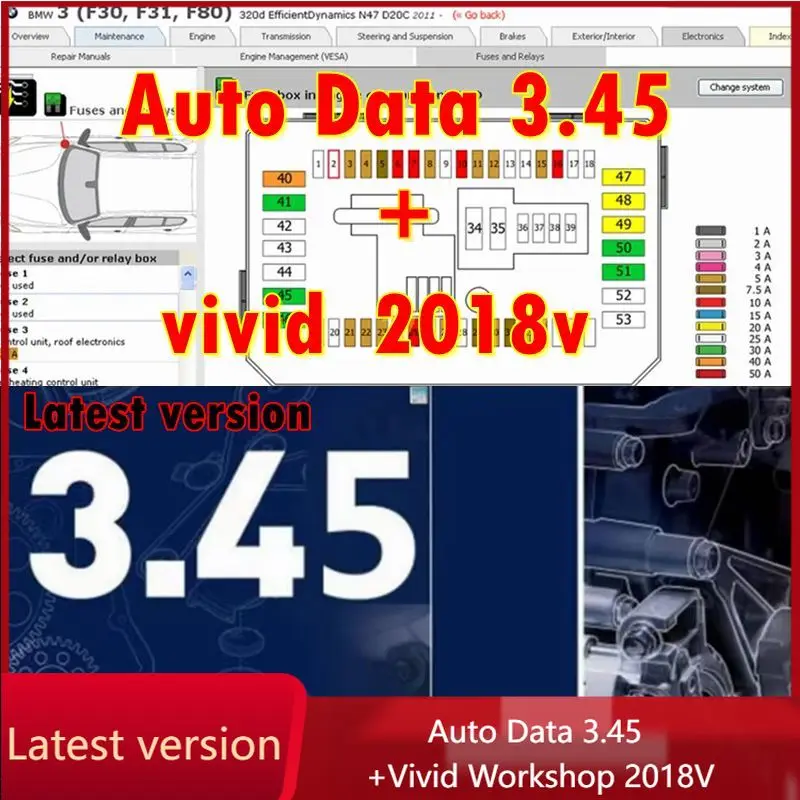 2025 Heiß begehrt! Auto-Reparatur-Software Vivid 2018 Europa Automotive-Reparatur-Software Vivid Workshop 2018 Atris-Technik + Auto Data 3.45