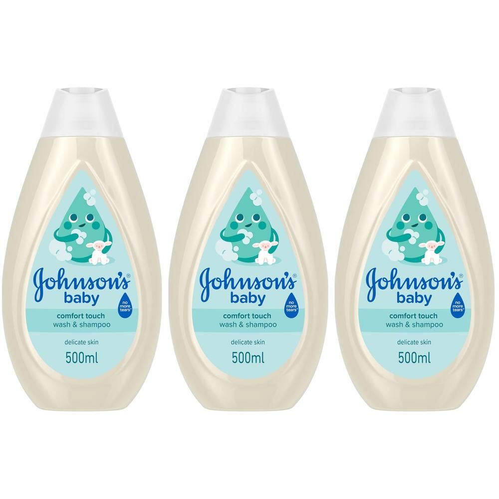 Johnson's Baby Cottontouch Bagnodoccia 2in1 Shampoo per bambini 3x500