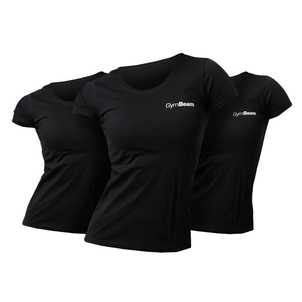 T-Shirt Basic 3Pack donna nero con girocollo 1 St