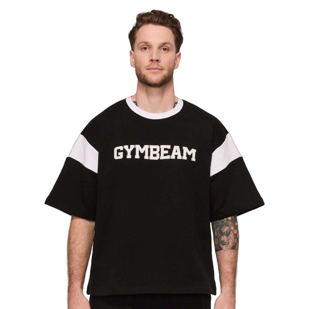 Maglietta uomo oversize Heavyweight Premium Varsity Black 1 St