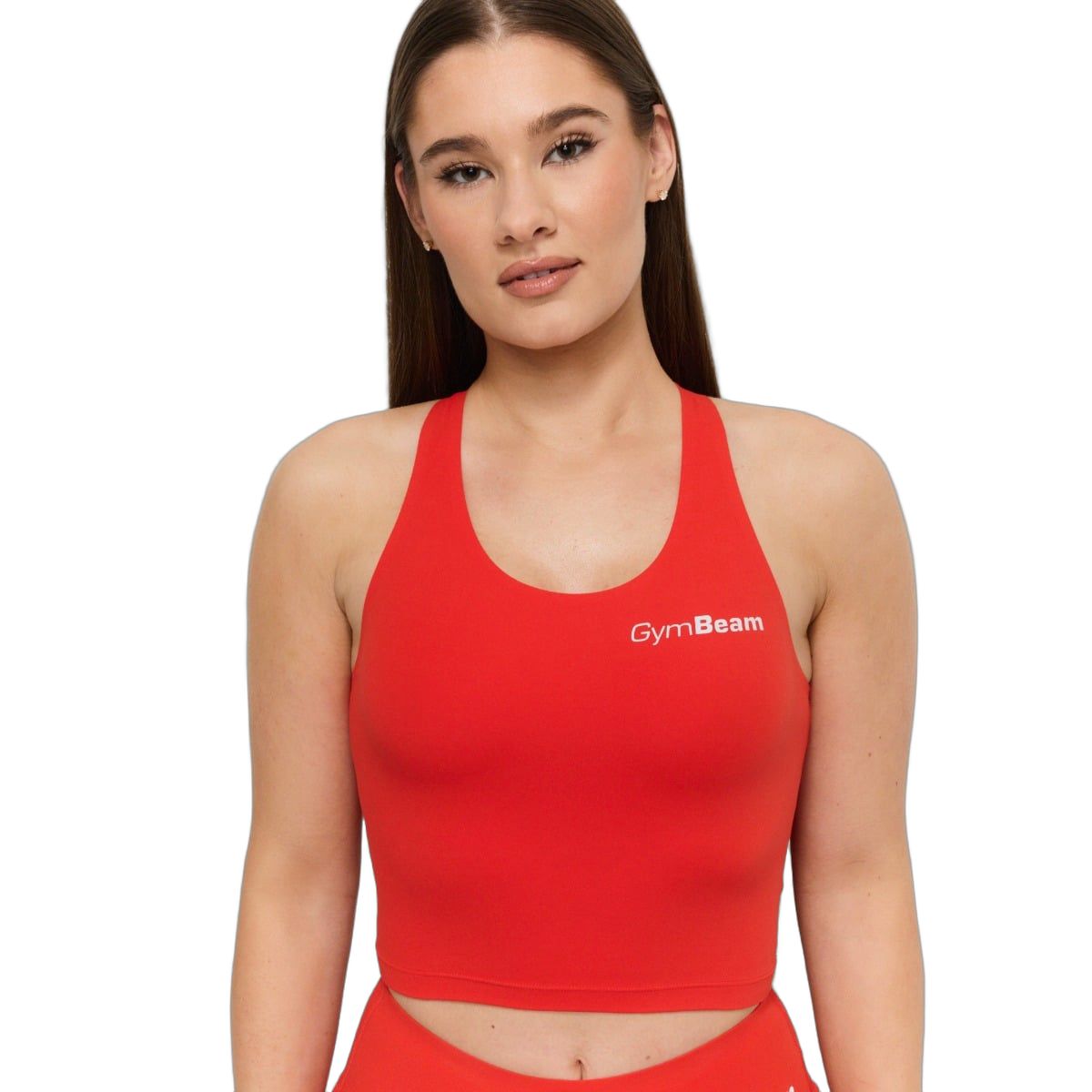 GymBeam Top sportivo donna cropped slim con scollo rotondo BEAT Tanger
