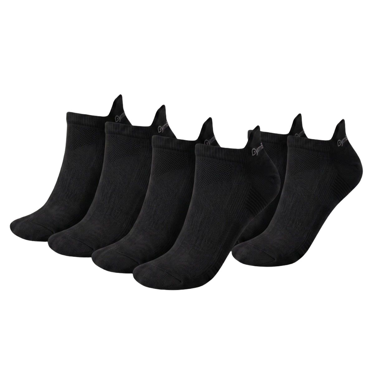 Calze unisex alla caviglia con tallone rialzato nere 1 St