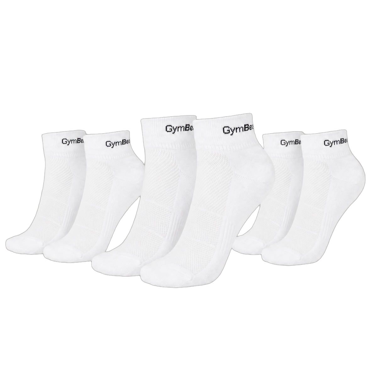 Calze unisex Quarter 3Pack in cotone misto White 1 St