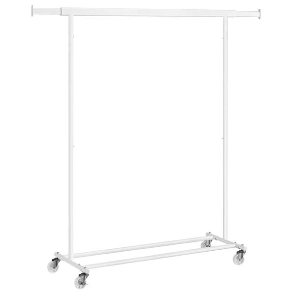 Songmics Rollgarderobe weiß 132/45,4/160 cm, 132x160x45.4 cm