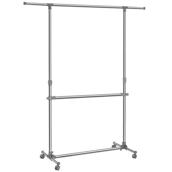Songmics Rollgarderobe grau / silber 166/49/180 cm, 166x180x49 cm