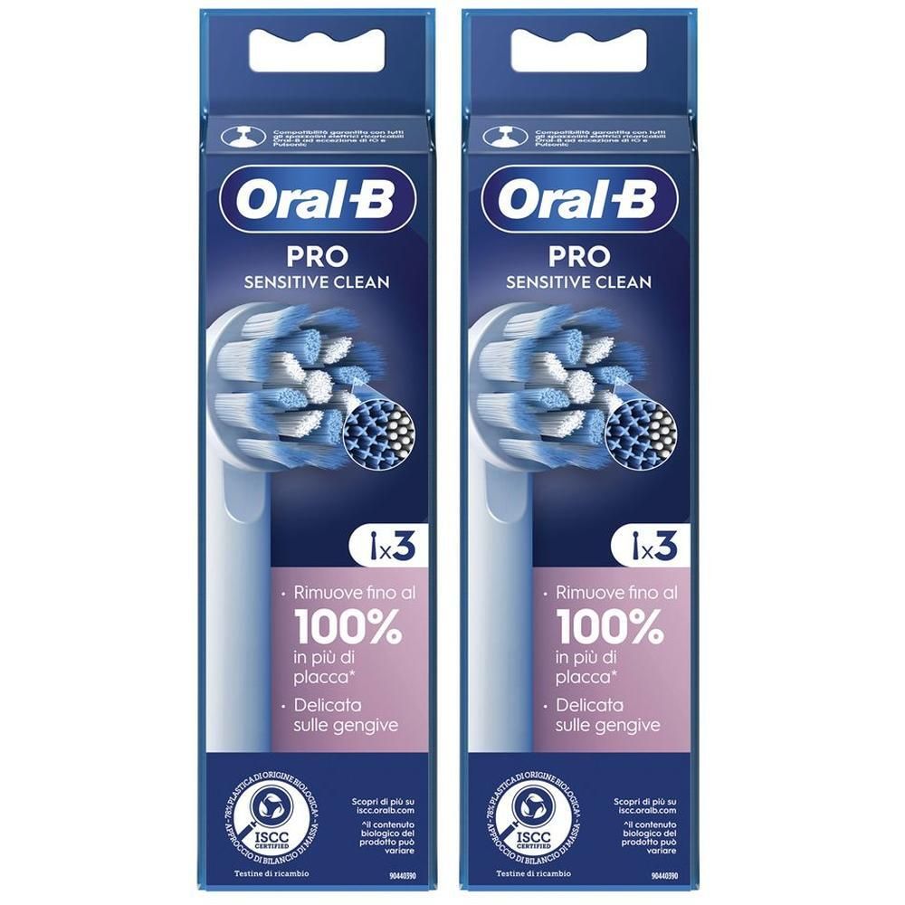Oralb Power Refill Eb60-3 Sensitive Clean 3 Pezzi 2x3 St
