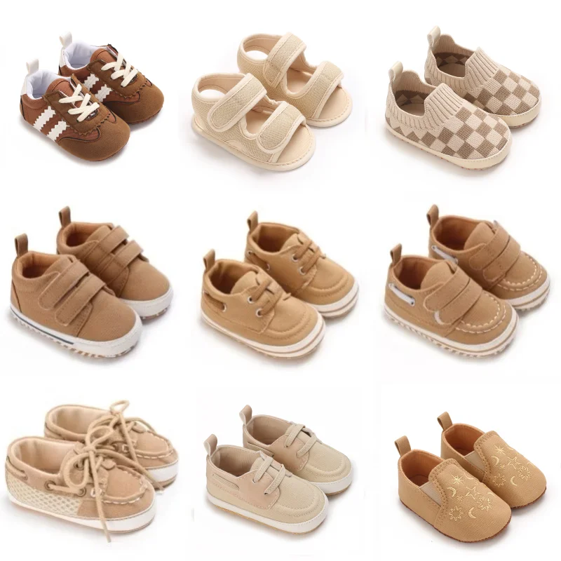 Bequeme Sportschuhe mit Stoffsohle für Frühling und Herbst, 0–12 Monate, rutschfeste Turnschuhe für Babys