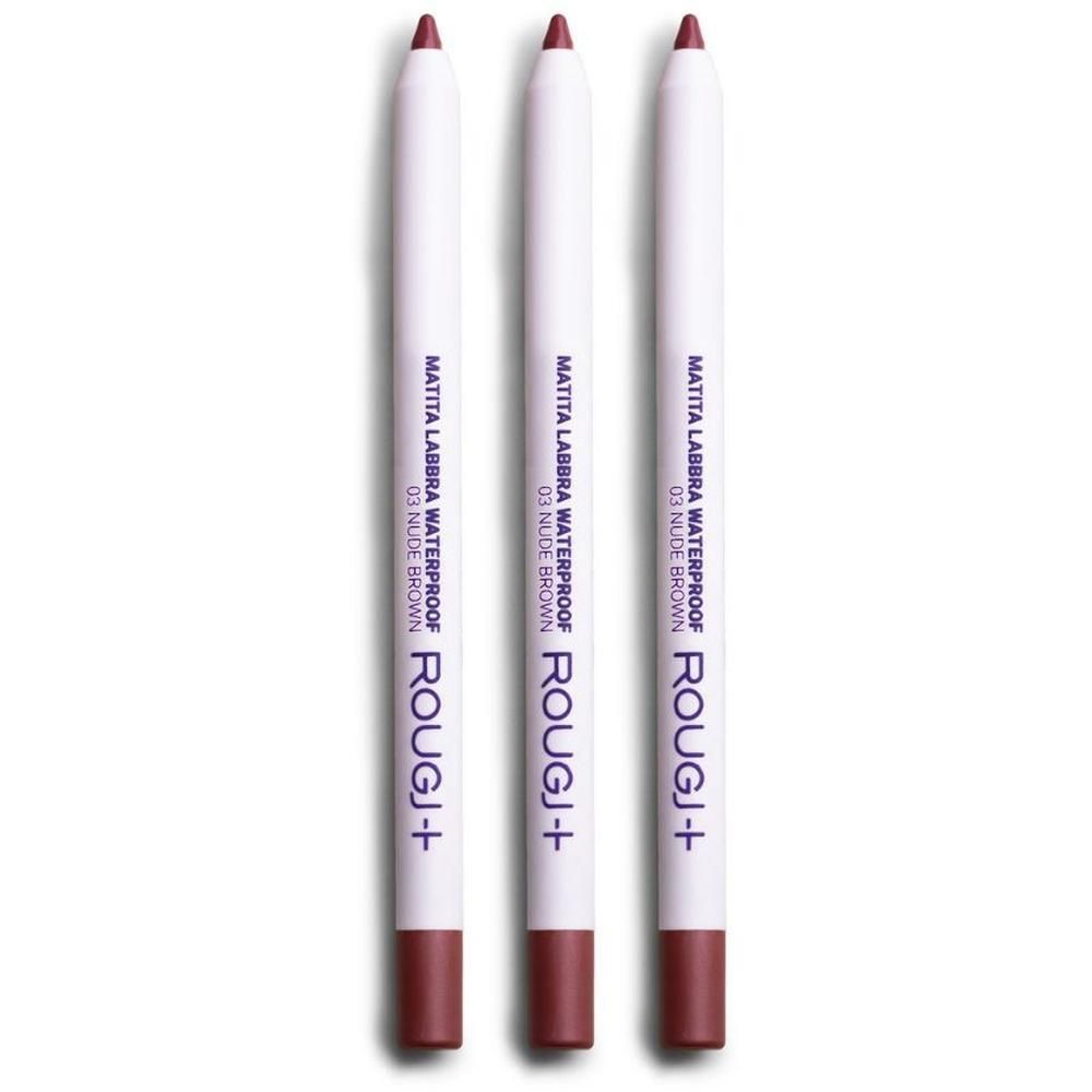 Rougj Matita Labbra Waterproof 03 - Nude Brown 3x1 pz Make up