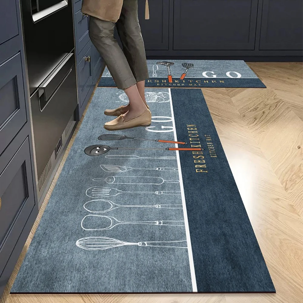 Japanese‑Style Diatomite Kitchen Runner Floor Mat Water & Oil Absorbent Non‑Slip Household Foot Mat for Kitchen Door Entrance