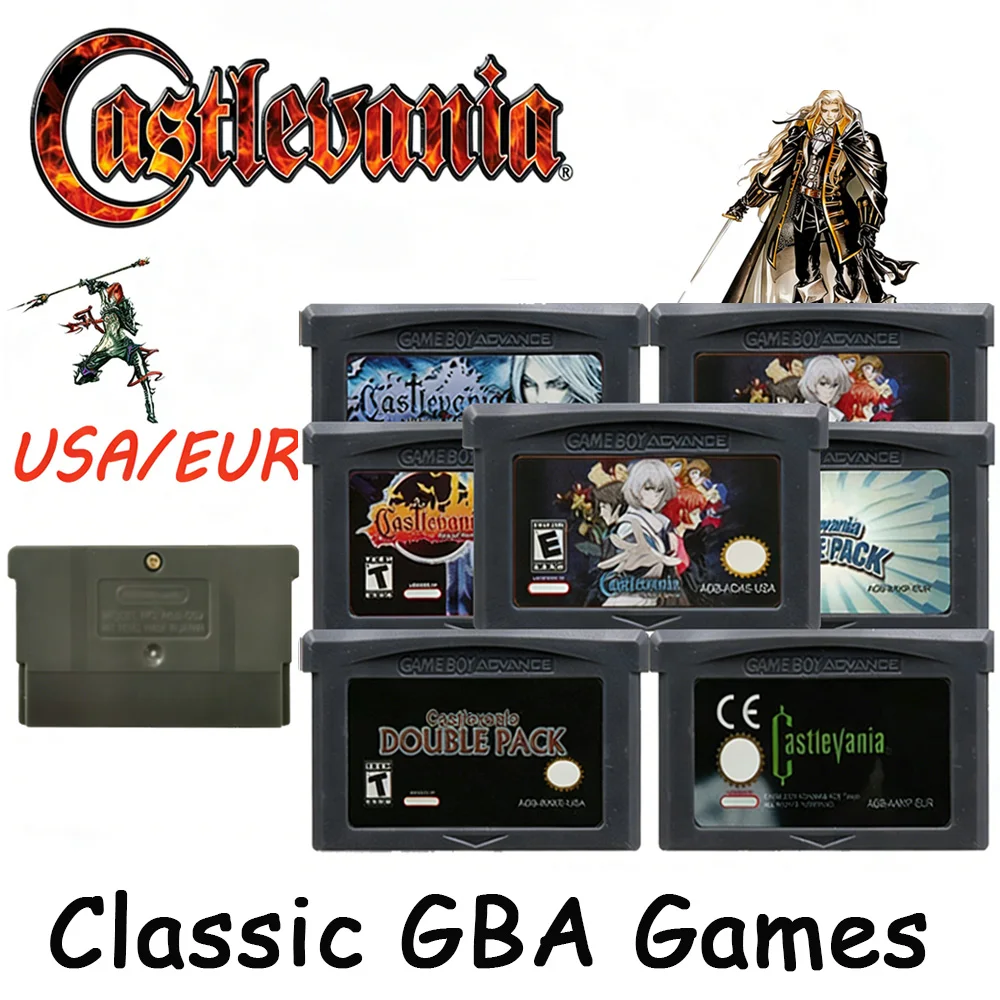 Castlevania GBA Game Series Video Game Cartridge 32 Bit Game Console Memory Card Asia of Sorrow Dissonance for GBASP NDSL