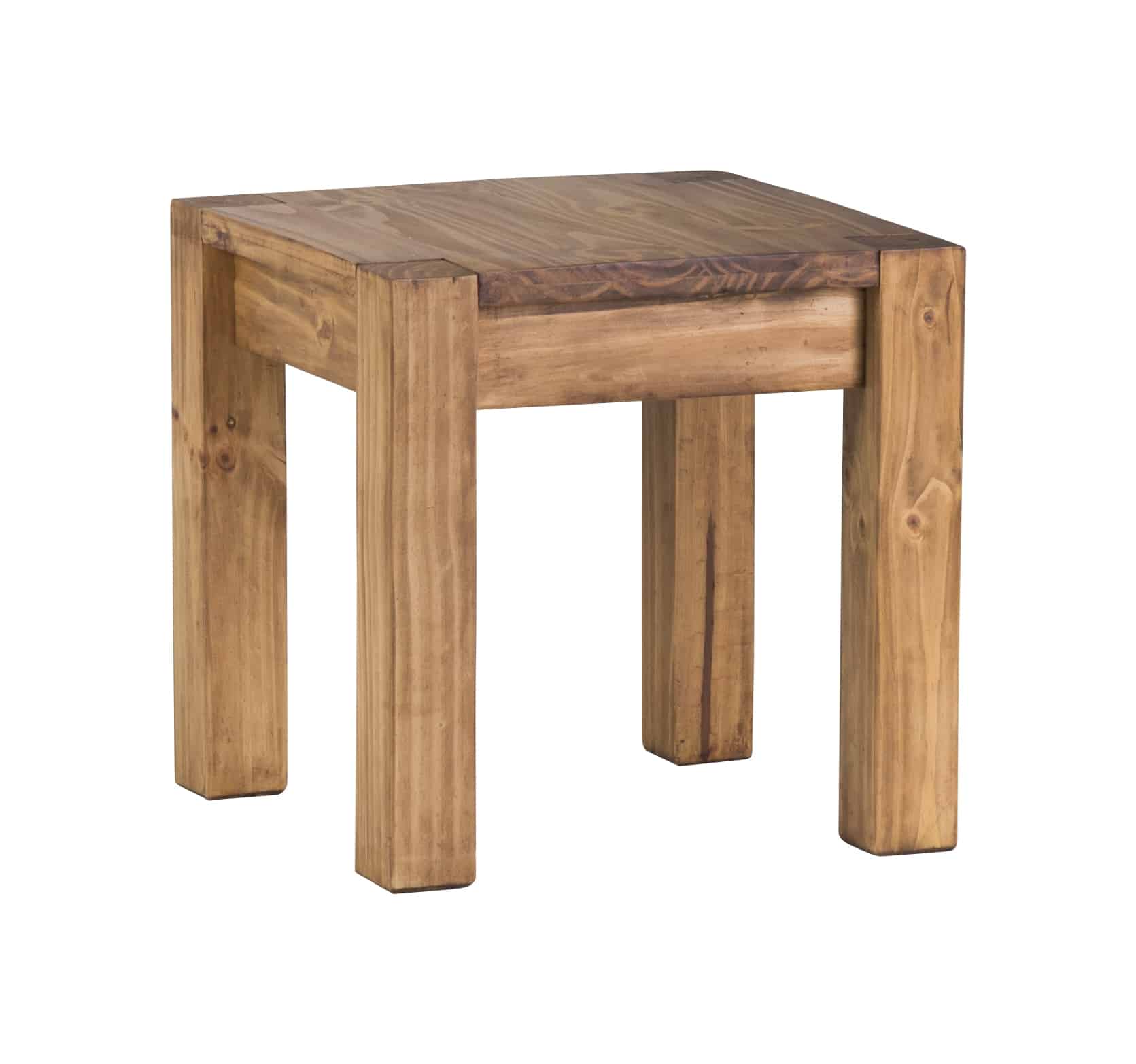 MiaMöbel Mexico Beistell-/ Couchtisch / Hocker Massivholz Pinie Landhaus Mexiko Möbel Mexikanisch