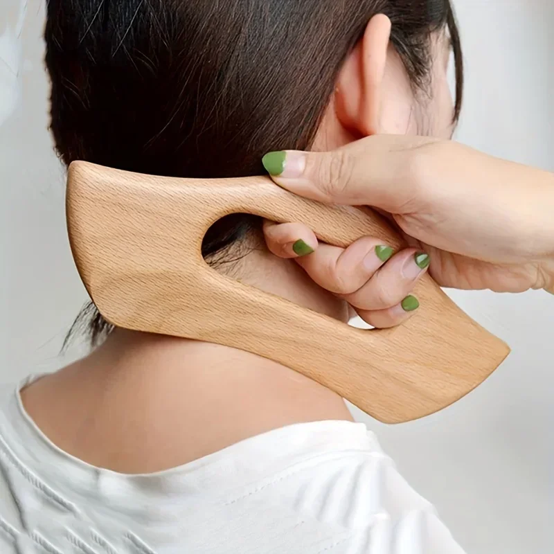 Outil de massage Gua Sha en bois, planche à gratter en bois, outil de grattage en bois pour la relaxation complète du corps, grattoir pour les muscles du cou, du dos, soin du corps