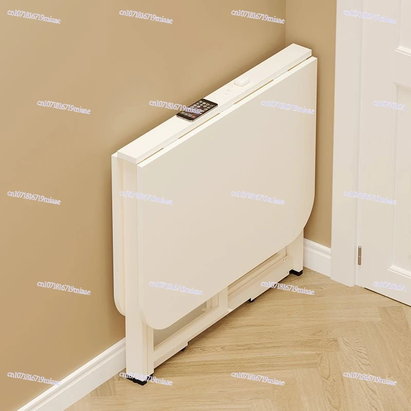 Kleiner rechteckiger Teleskop-Esstisch für kleine Wohnungen, einfacher Klapptisch, klappbarer Stuhl, klappbare Installation, klappbarer Esstisch