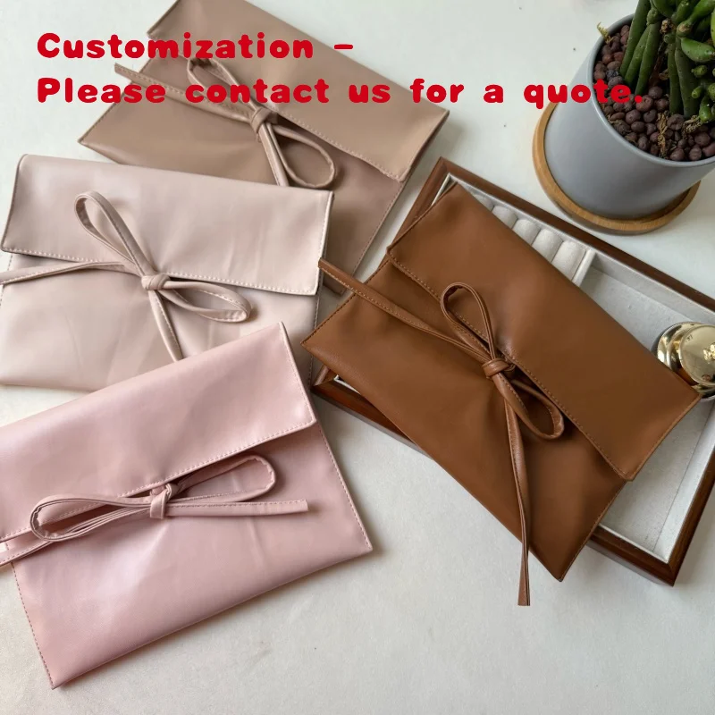 Custom.Chuanghua sac de maquillage plat personnalisable dame mode enveloppe en cuir PU emballage Textile élégant et à la mode