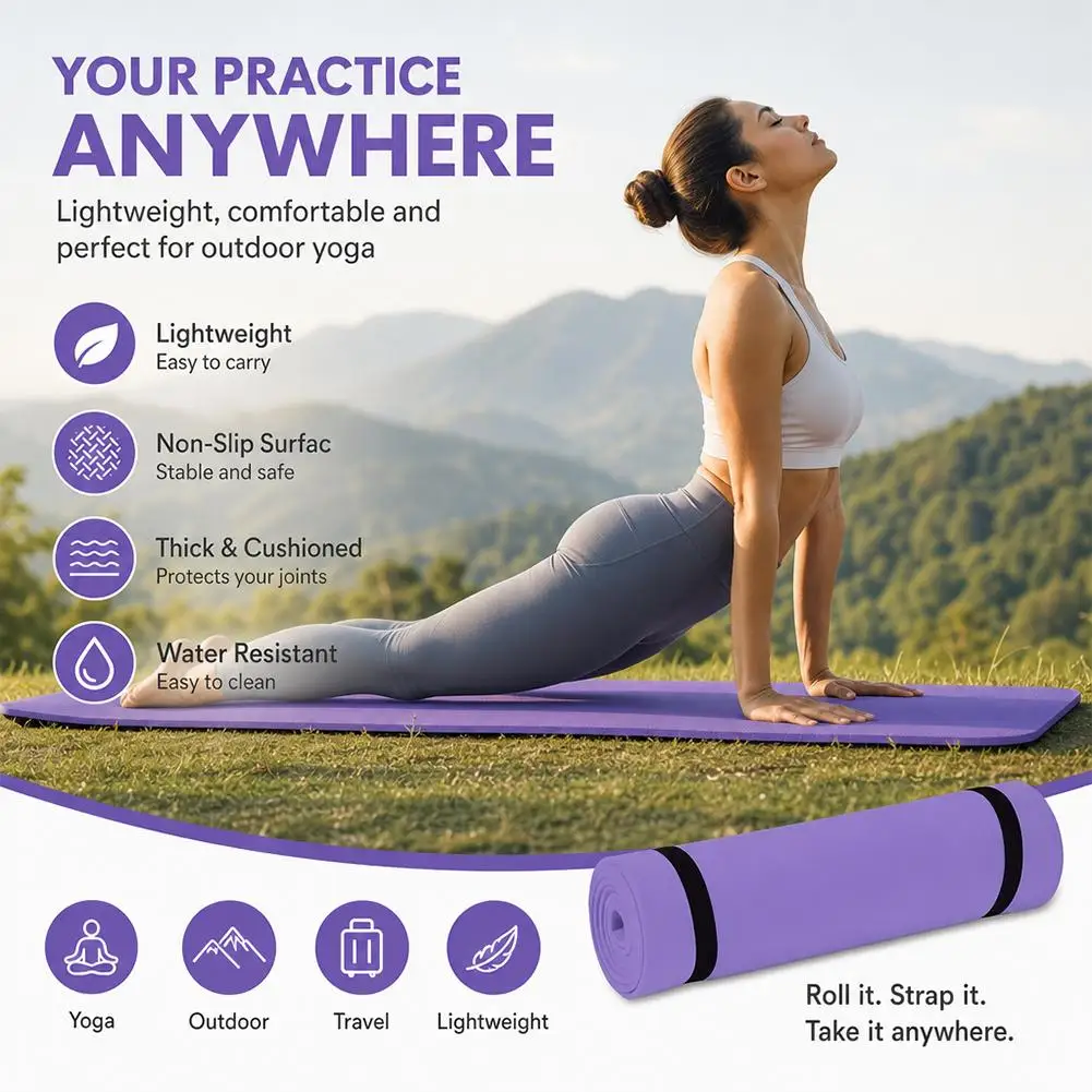 1/2Pcs Thick Yoga Mat Anti-skid Sports Fitness Mat Exercise Body Building Blanket Fitness Mat Gymnastics Mat Fitness Equipment