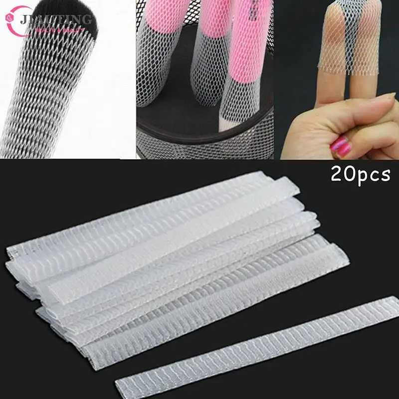 20 Stück Mesh flexible Netz schutz Abdeckung Scheide Schönheit weiß Kosmetik Make-up Pinsel Schutz bequem Brochas Maquill aje Werkzeug