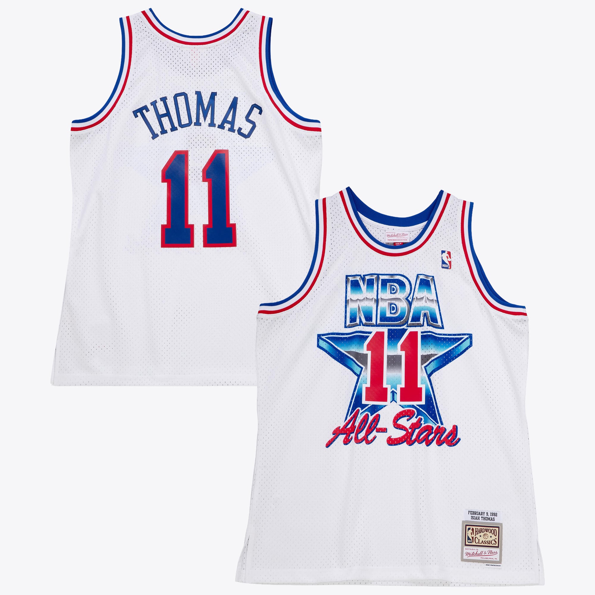 Maillot authentique Mitchell & Ness Isiah Thomas, All-Star Est 1992 - Blanc - Homme Taille: M
