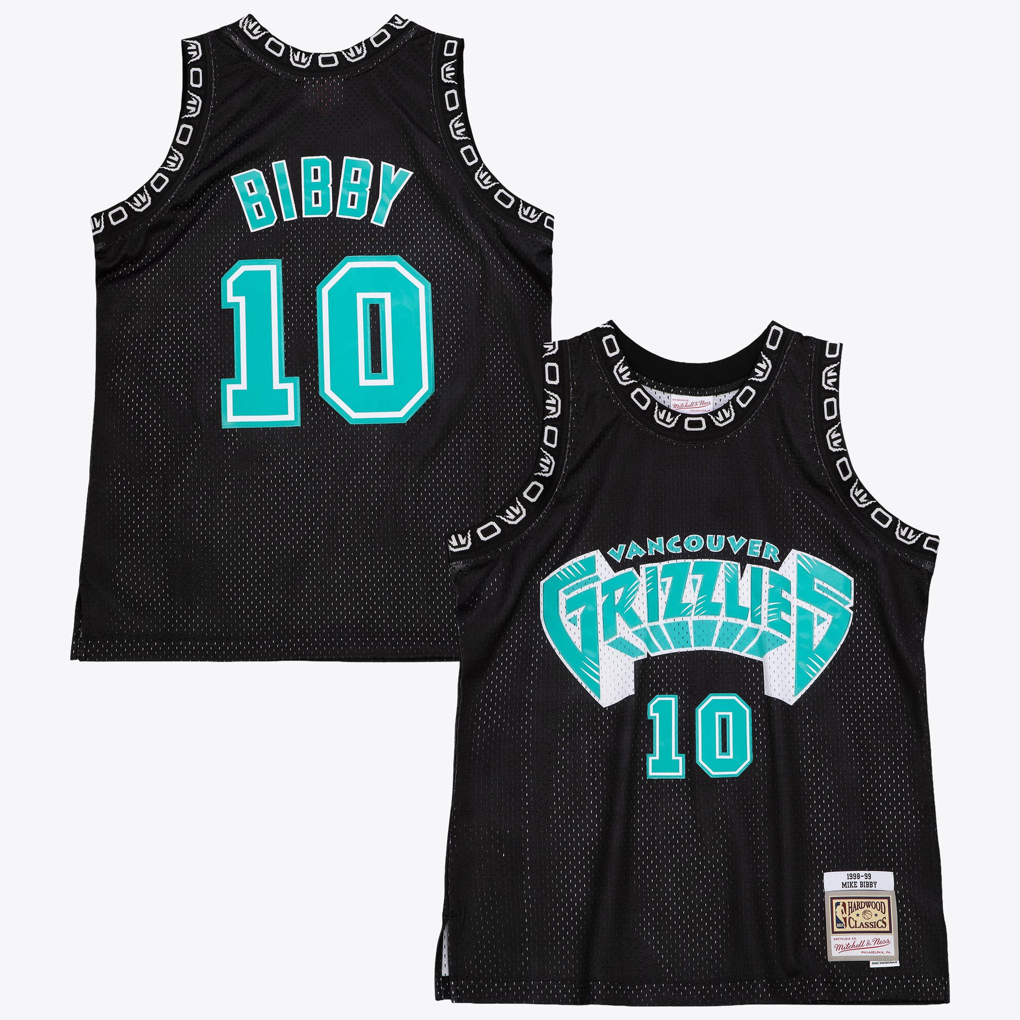 Maillot Swingman noir de Mike Bibby, couleurs de l'équipe, des Grizzlies de Vancouver (Mitchell & Ness, 1998) - Homme Taille: S