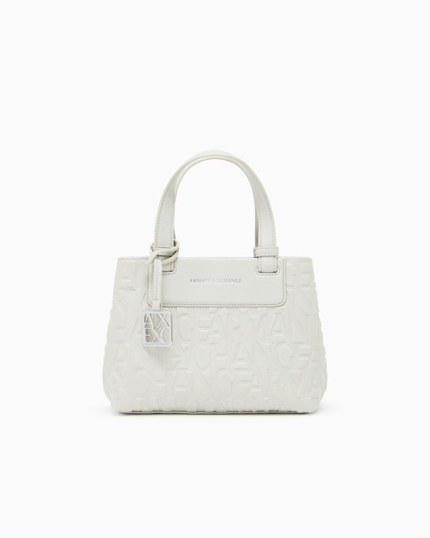 Tote Shopping Bag With Coated Belts - Natural - ARMANI EXCHANGE Totes