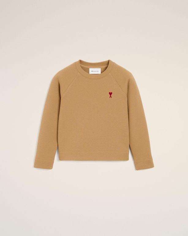 Cotton Sweatshirt With Ami De Coeur - Natural - AMI Sweats
