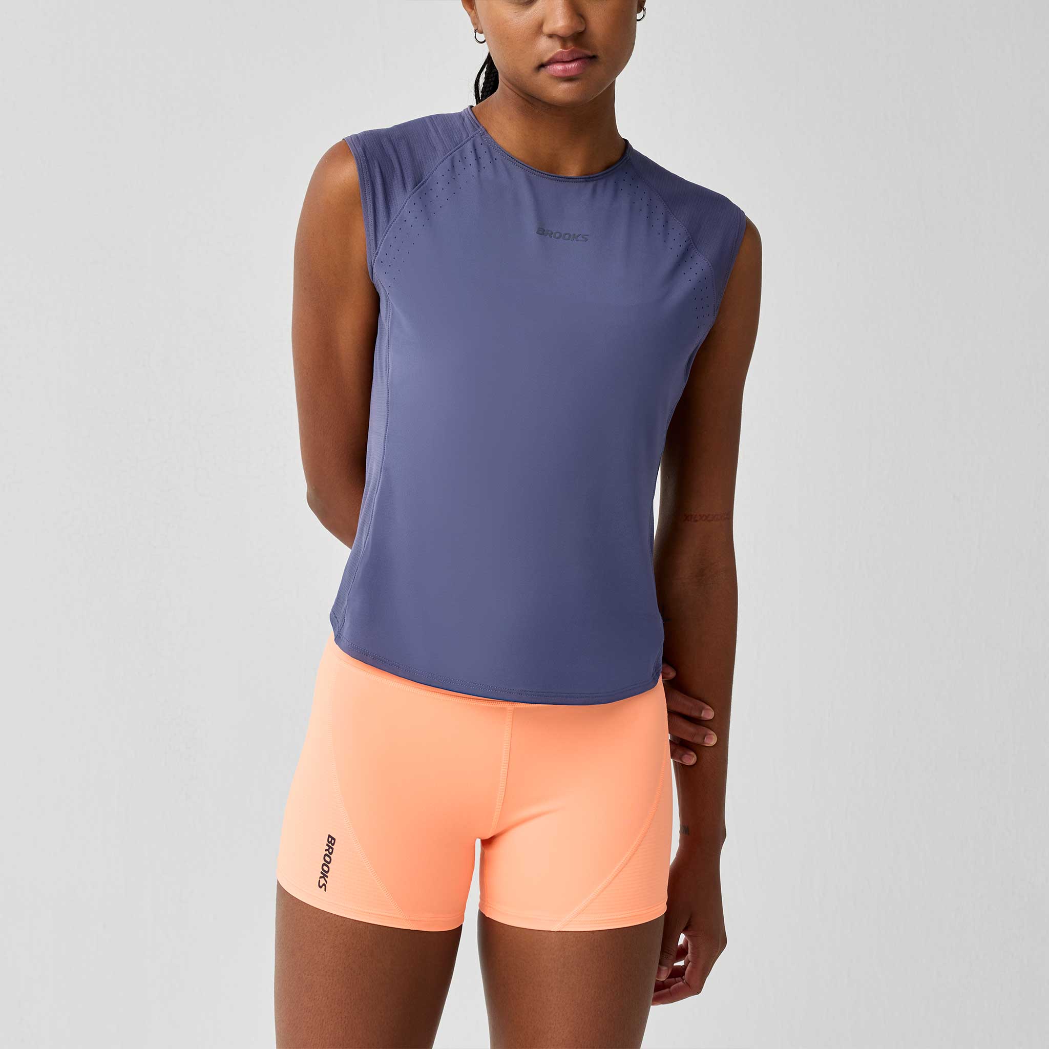 Brooks Dash Cooling Short Sleeve Women's Running Apparel Nightfall