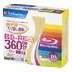 Verbatim Blu-ray BD-RE DL RW Re-writable 50GB 2x Speed Inkjet Printable Rewritable Format Ver. 2.1 (Japan Import) - 10 Discs in Slim Jewel Case (Sealed Pack). MADE IN JAPAN