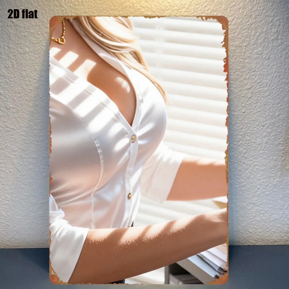 Art mural 2D amusant et classique pour femme, 8x12 pouces, décoration colorée et mignonne pour chambre à coucher et home cinéma