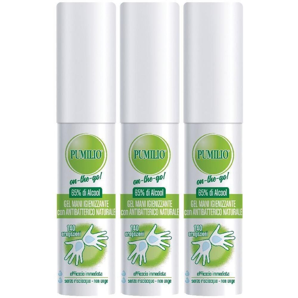 Pumilio Gel Mani Igienizzante 3x25 ml