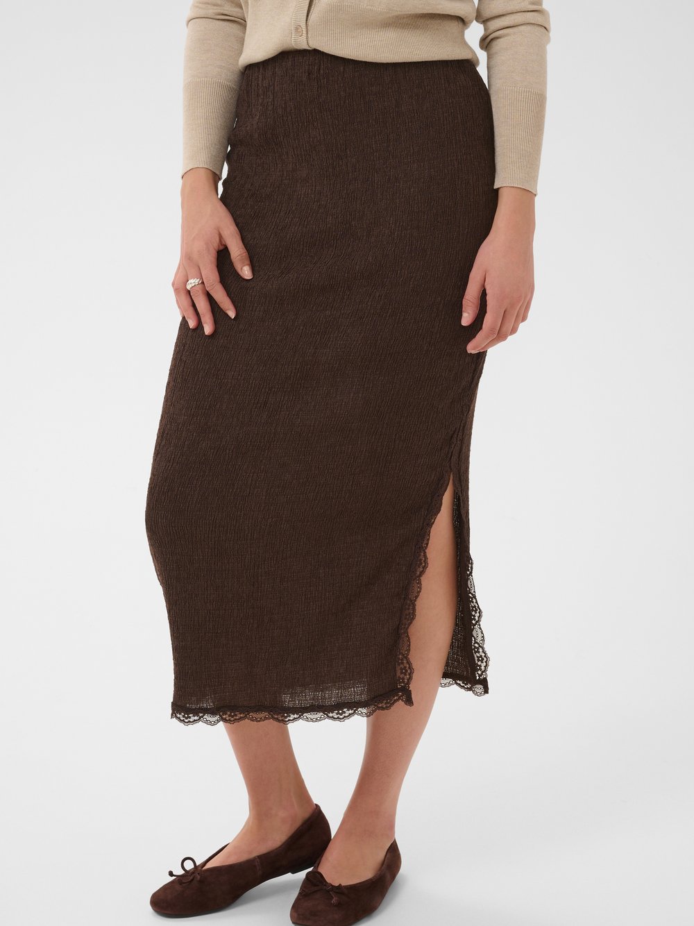 Kaffe Rock KAveronia Damen braun, S