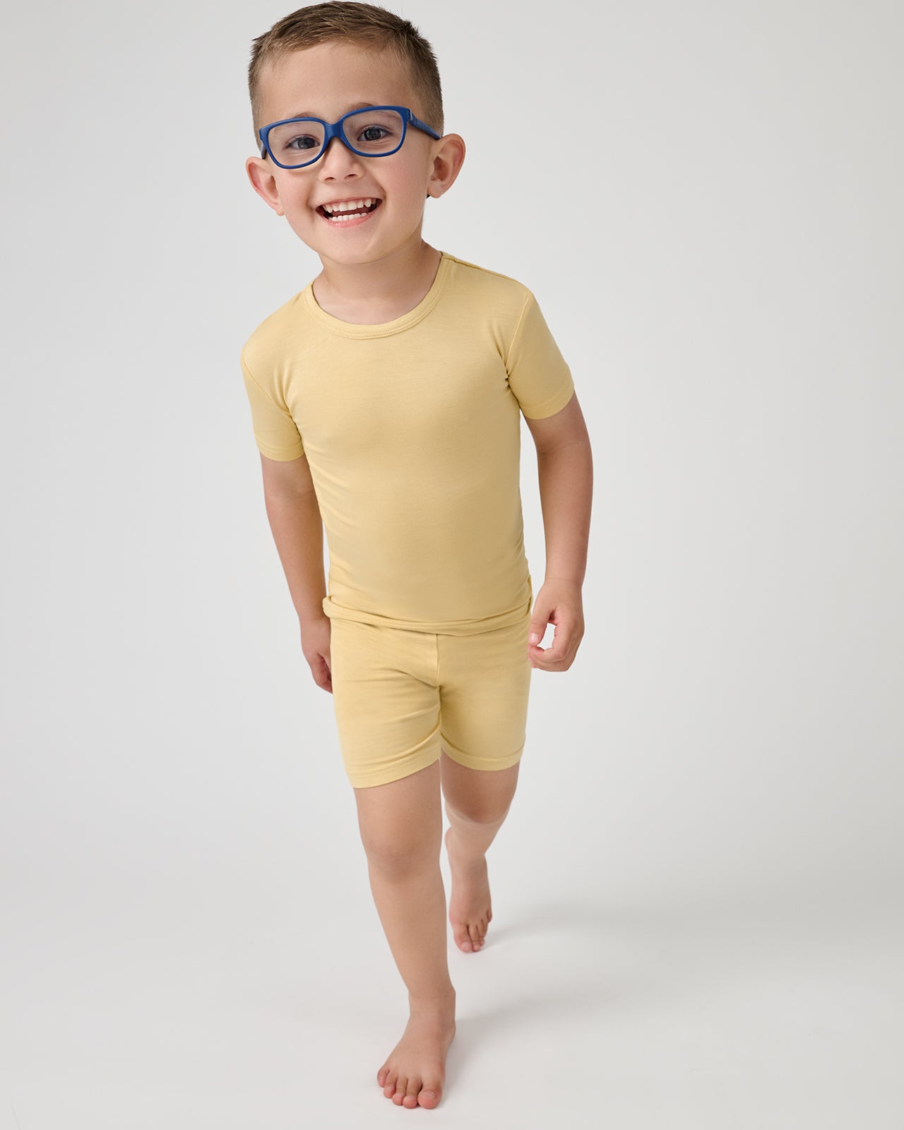 Sunglow Two-Piece Short Sleeve & Shorts Pajama Set - 4T
