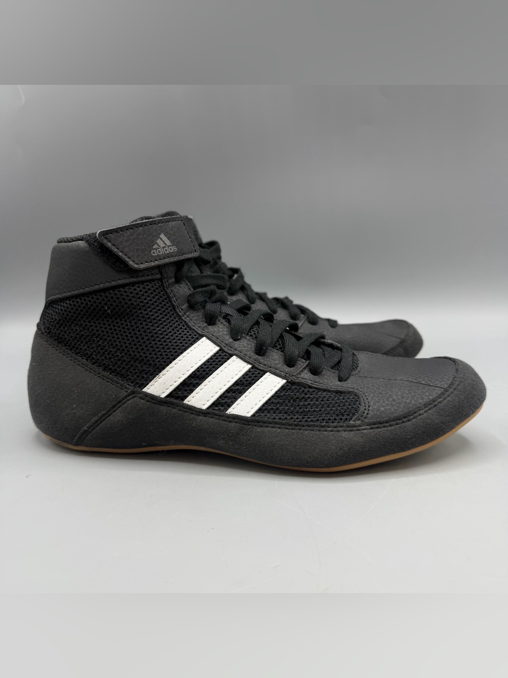 Adidas Shoes | Adidas Hvc Wrestling Shoes Men Size 6 Black Lightweight Sport Shoes Aq3327 | Color: Black/White | Size: 6