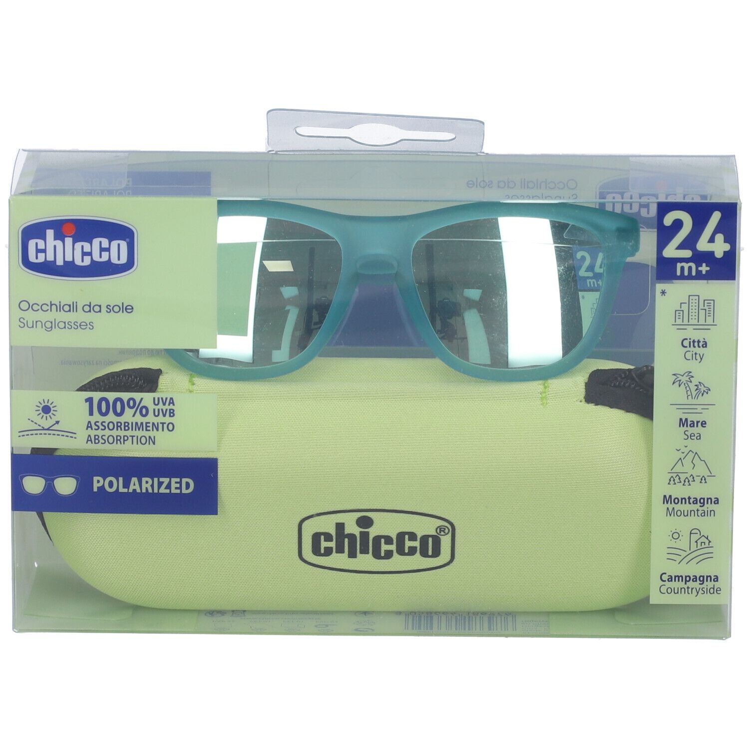 Chicco Occhiali da Sole per Bambini con Lenti Polarizzate Colore Verde