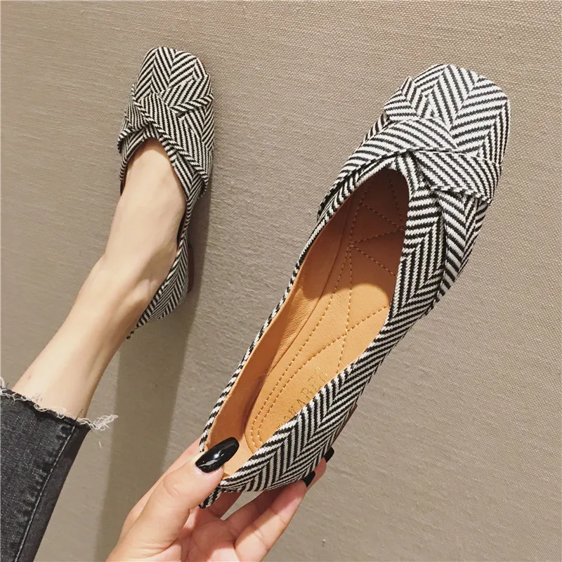 Flache Damenschuhe mit quadratischer Zehenpartie, Schleife, Schwarz, Rot, extra große Größe, 43, 44, 45, 46, Übergröße, kleine Größe, 31 32 33, flache Damenschuhe, Freizeitschuhe, Loafer