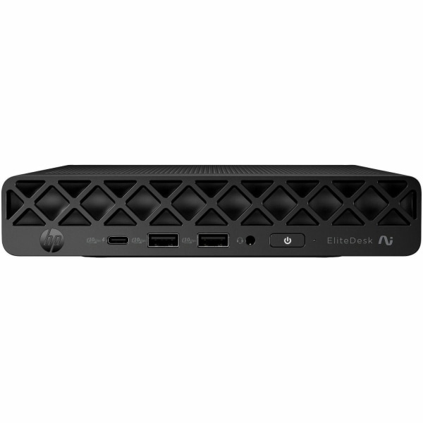 HP EliteDesk 8 G1a Desktop Computer, AMD Ryzen AI 5 340, 16 GB, 512 GB PCI Express NVMe SSD, Mini PC, Jack Black, D36R8UTABA