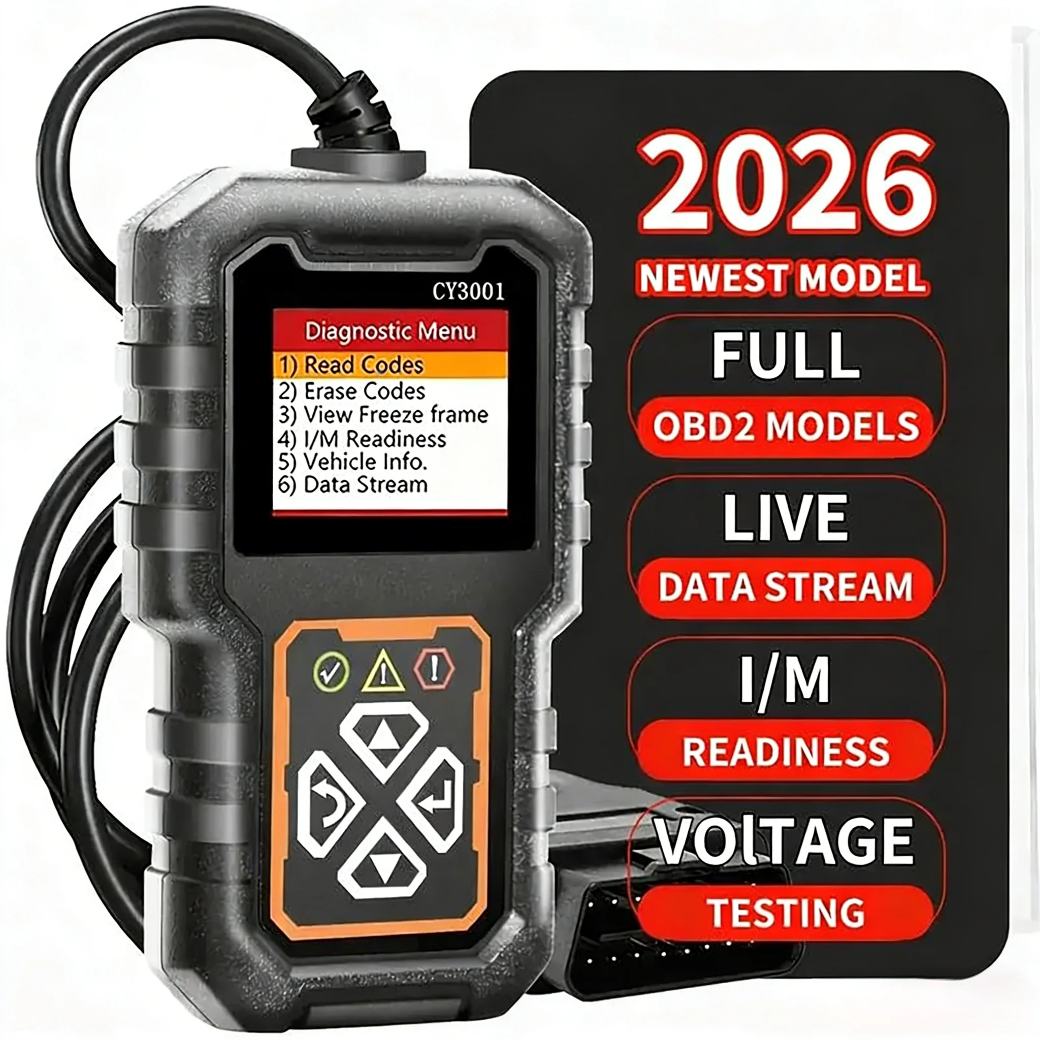 Scanner de Code OBD2 pour voiture, Scanner de Diagnostic, lecteur de Code, effaçable, Code de défaut du moteur, lecture du Code, Test de batterie, lumière du moteur