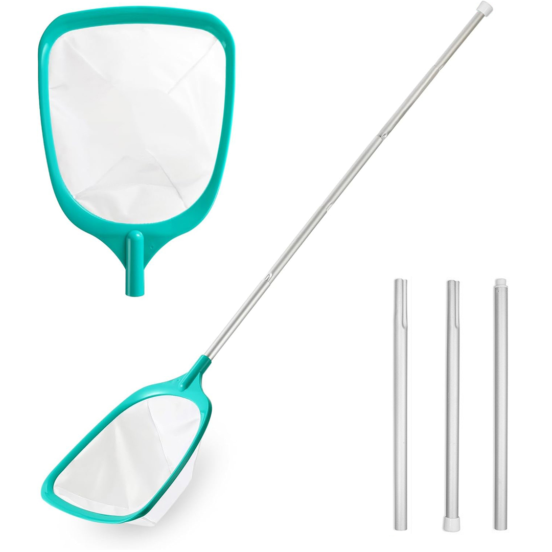 Pond Skimmer Net With Retractable Pole For Pool And Garden Cleaning Pond Skimmer Net With Retractable Pole For Pool And Garden Cleaning