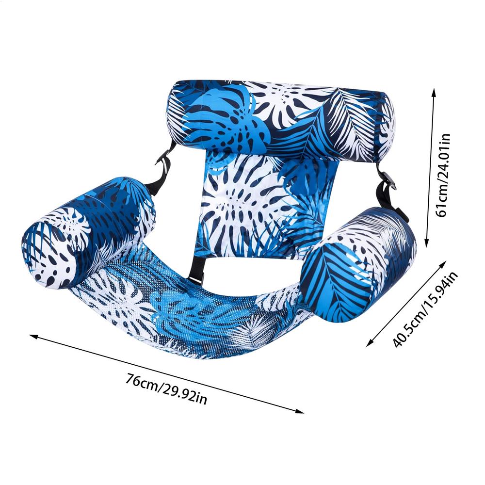 Inflatable Pool Float Chair Portable Floating Lounger Recliner For Pool, Lake & Beach Relaxation blue