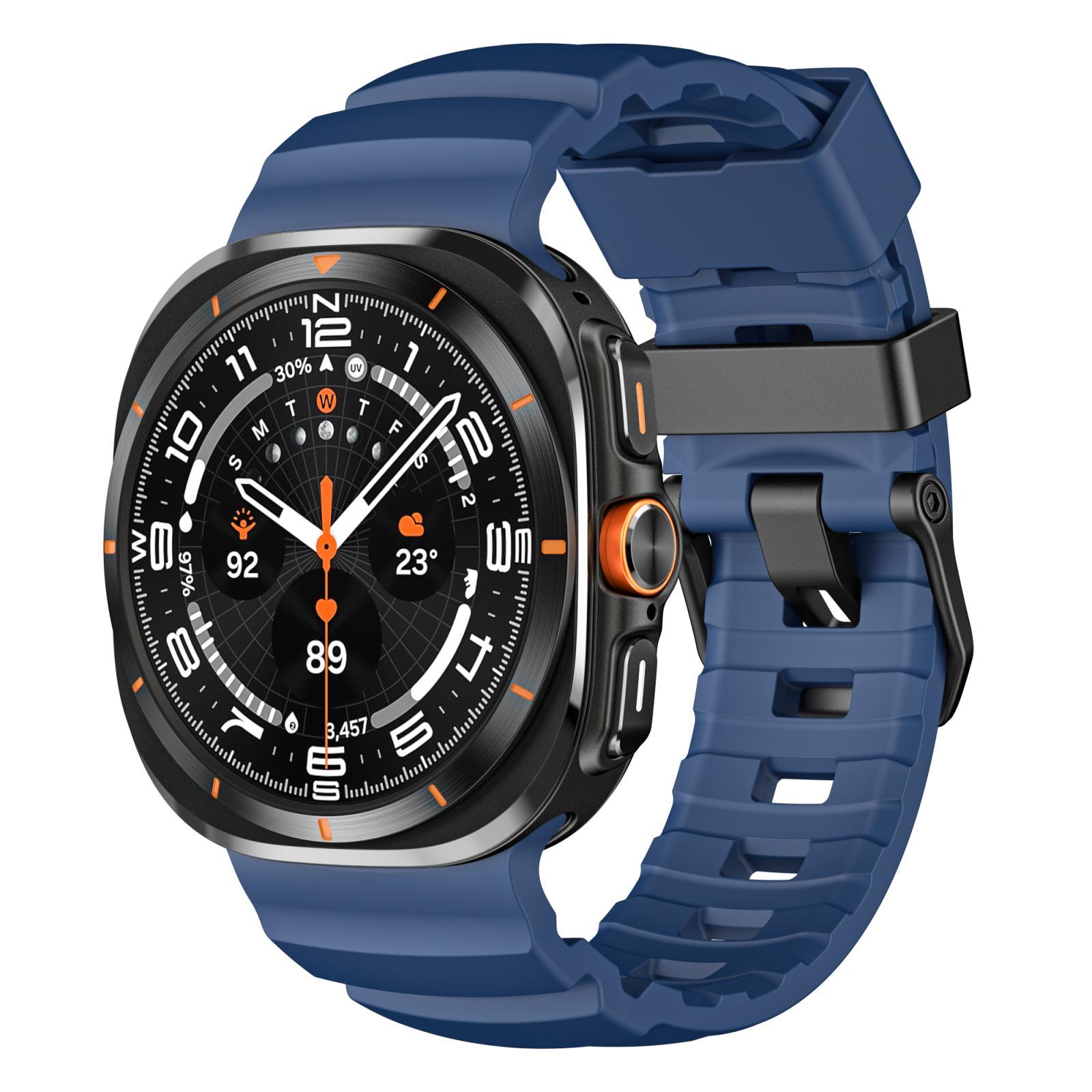 Samsung Galaxy Watch Ultra 47mm Silicone Watch Band Rugged Sports Watch Strap For Outdoor Adventures blue